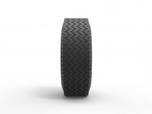 Whitewall rear tire of vintage dragster Version 10 Scale 1 to 25 3D 프린트 모델