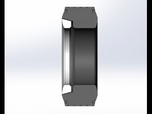 Whitewall rear tire of vintage dragster Version 10 Scale 1 to 25 3D 프린트 모델