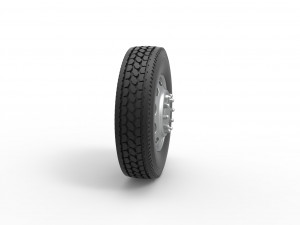 10 Oval Hole Front wheel of semi truck Scale 1 to 25 Modelo de impresión 3D