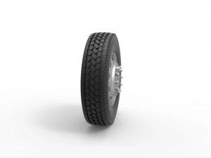 10 Oval Hole Front wheel of semi truck Scale 1 to 25 3D Print Model