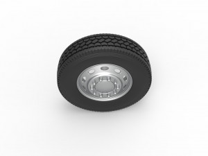 10 Oval Hole Front wheel of semi truck Scale 1 to 25 Modelo de impresión 3D