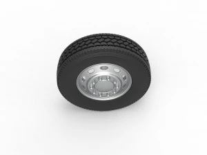 10 Oval Hole Front wheel of semi truck Scale 1 to 25 3D Print Model