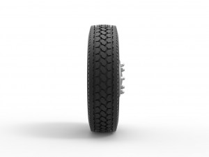 10 Square Hole Front wheel of semi truck Scale 1 to 25 3D Принт Модель