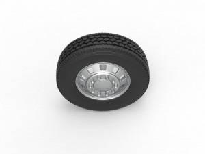 10 Square Hole Front wheel of semi truck Scale 1 to 25 3D Принт Модель