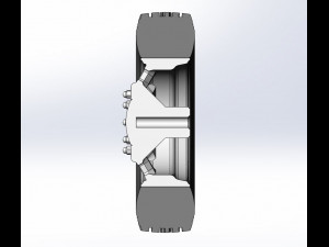 10 Square Hole Front wheel of semi truck Scale 1 to 25 3D Принт Модель