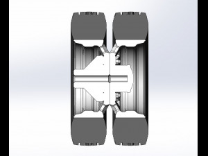 10 Square Hole Rear double wheel of semi truck Scale 1 to 25 Modello di stampa 3D