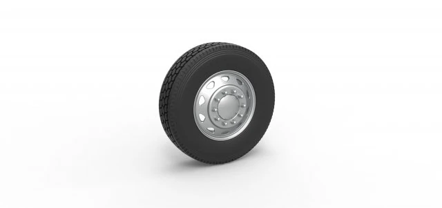 10 Triangular Hole Front wheel of semi truck Version 1 Scale 1 to 25 3D Print Model .c4d .max .obj .3ds .fbx .stl .blend 