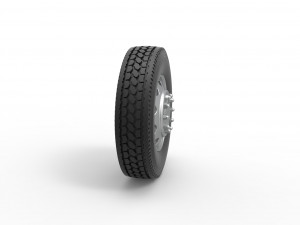 10 Triangular Hole Front wheel of semi truck Version 1 Scale 1 to 25 3D प्रिंट मॉडल