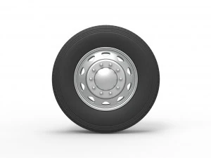 10 Triangular Hole Front wheel of semi truck Version 1 Scale 1 to 25 3D Print Model