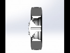 10 Triangular Hole Front wheel of semi truck Version 1 Scale 1 to 25 3D प्रिंट मॉडल