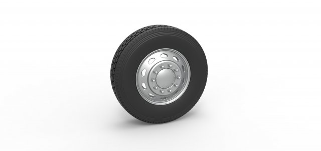 10 Triangular Hole Front wheel of semi truck Version 2 Scale 1 to 25 3D Принт Модель .c4d .max .obj .3ds .fbx .stl .blend 