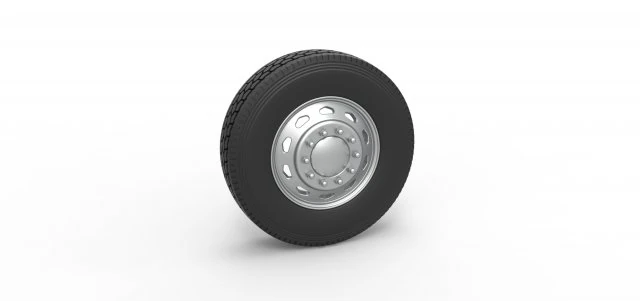 10 Triangular Hole Front wheel of semi truck Version 2 Scale 1 to 25 3D Print Model .c4d .max .obj .3ds .fbx .stl .blend 