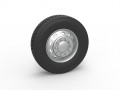 10 Triangular Hole Front wheel of semi truck Version 2 Scale 1 to 25 3D Принт Модель