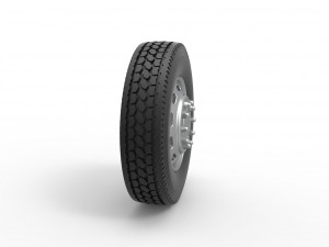 10 Triangular Hole Front wheel of semi truck Version 2 Scale 1 to 25 3D Принт Модель