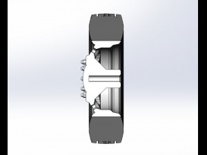 10 Triangular Hole Front wheel of semi truck Version 2 Scale 1 to 25 3D Принт Модель