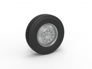 Front custom wheel of semi truck Version 2 Scale 1 to 25 Modello di stampa 3D