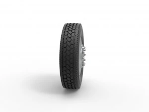 Front custom wheel of semi truck Version 2 Scale 1 to 25 3D Print Model