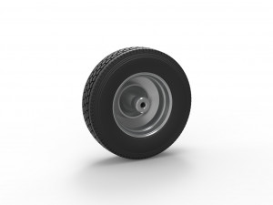 Front custom wheel of semi truck Version 2 Scale 1 to 25 Model do druku 3D