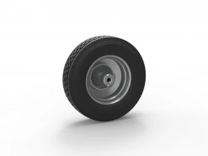 Front custom wheel of semi truck Version 2 Scale 1 to 25 3D Print Model