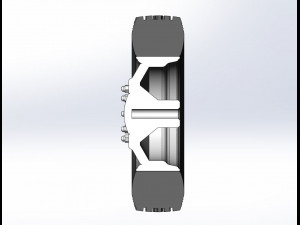 Front custom wheel of semi truck Version 2 Scale 1 to 25 Model do druku 3D
