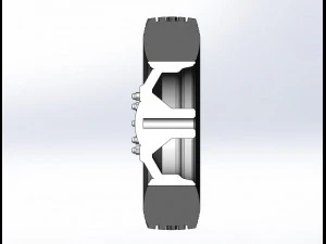Front custom wheel of semi truck Version 2 Scale 1 to 25 3D Print Model