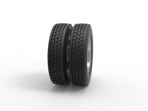 Rear custom wheel of semi truck Version 2 Scale 1 to 25 3D 打印模型