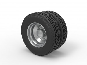 Rear custom wheel of semi truck Version 2 Scale 1 to 25 3D 打印模型