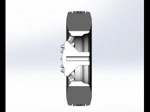 Front custom wheel of semi truck Version 3 Scale 1 to 25 3D Print Model