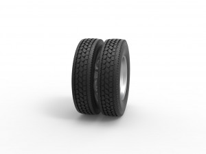 Rear custom wheel of semi truck Version 3 Scale 1 to 25 Modelo de Impressão 3D