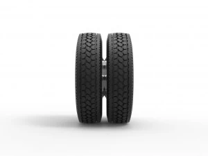 Rear custom wheel of semi truck Version 3 Scale 1 to 25 3D Print Model