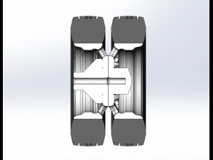 Rear custom wheel of semi truck Version 3 Scale 1 to 25 Modelo de Impressão 3D