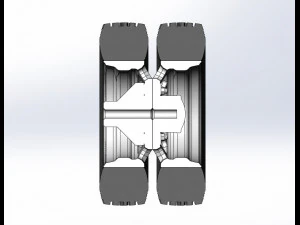 Rear custom wheel of semi truck Version 3 Scale 1 to 25 3D Print Model