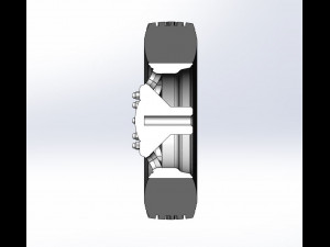 Front custom wheel of semi truck Version 4 Scale 1 to 25 Modelo de Impressão 3D