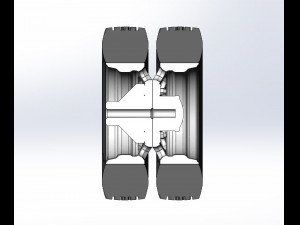 Rear custom wheel of semi truck Version 4 Scale 1 to 25 3D 프린트 모델