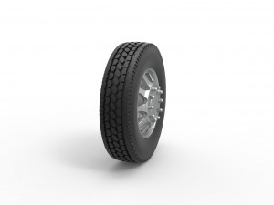 Front custom wheel of semi truck Version 5 Scale 1 to 25 3D-printmodel
