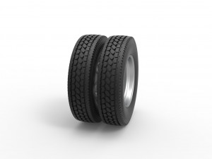 Rear custom wheel of semi truck Version 5 Scale 1 to 25 3D Print Model