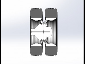 Rear custom wheel of semi truck Version 5 Scale 1 to 25 3D Print Model