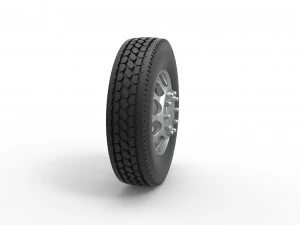 Front custom wheel of semi truck Version 6 Scale 1 to 25 3D Print Model