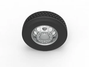 Front custom wheel of semi truck Version 6 Scale 1 to 25 3D Print Model
