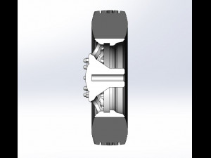 Front custom wheel of semi truck Version 6 Scale 1 to 25 Modelo de Impressão 3D
