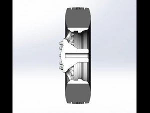 Front custom wheel of semi truck Version 6 Scale 1 to 25 3D Print Model