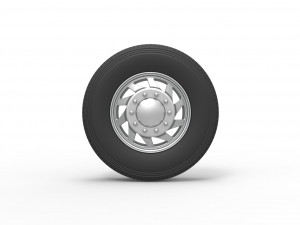 Front custom wheel of semi truck Version 7 Scale 1 to 25 3D Принт Модель