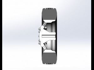 Front custom wheel of semi truck Version 7 Scale 1 to 25 3D Принт Модель