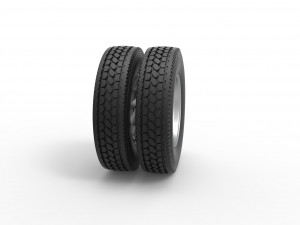 Rear custom wheel of semi truck Version 7 Scale 1 to 25 3D-printmodel