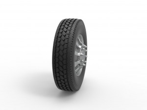 Front custom wheel of semi truck Version 8 Scale 1 to 25 3D प्रिंट मॉडल
