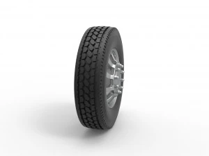 Front custom wheel of semi truck Version 8 Scale 1 to 25 3D Print Model