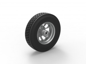 Front custom wheel of semi truck Version 8 Scale 1 to 25 3D प्रिंट मॉडल