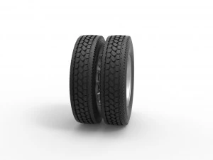 Rear custom wheel of semi truck Version 8 Scale 1 to 25 3D Print Model
