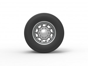 Rear custom wheel of semi truck Version 8 Scale 1 to 25 3D Принт Модель