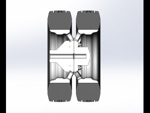 Rear custom wheel of semi truck Version 8 Scale 1 to 25 3D Принт Модель